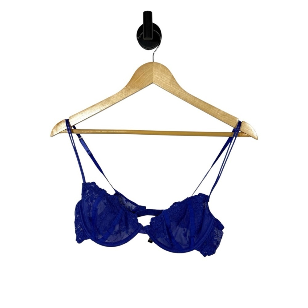 Urban Outfitters Out From Under Lace Underwire Bralette in Indigo Size 32C